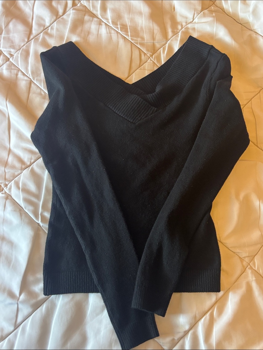 Brandy Melville Black V-Neck Sweater